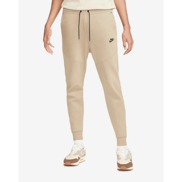 Nike Men's Sportswear Tech Fleece Jogger Pants Khaki Black Size L NEW! - Picture 1 of 6